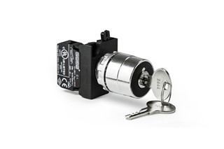 CM Serisi Metal 1NO (0-I) 60° Anahtarlı Kalıcı Tüm Pozisyonlarda Anahtarı Çıkan 22 mm Buton